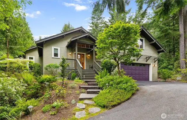 Unique, quality-built custom home nestled in the trees. Privacy, tranquility and nature are all around.
