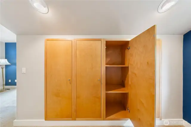 And in the loft level suite, more built-in storage cabinets. You wouldn't even need dressers.