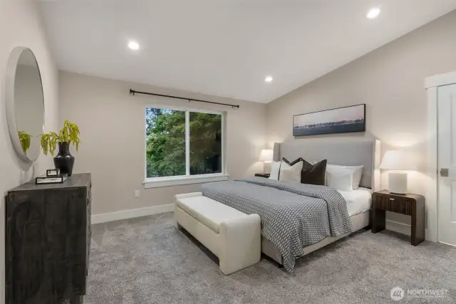 Mt. Rainier and lush territorial views from your bedroom window!