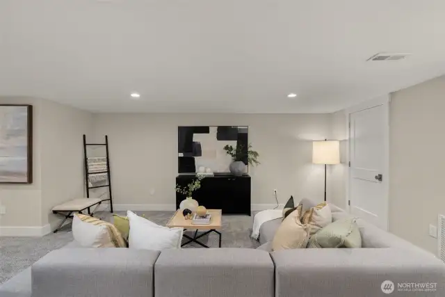 Extra livingroom / bonus room area in the daylight basement.