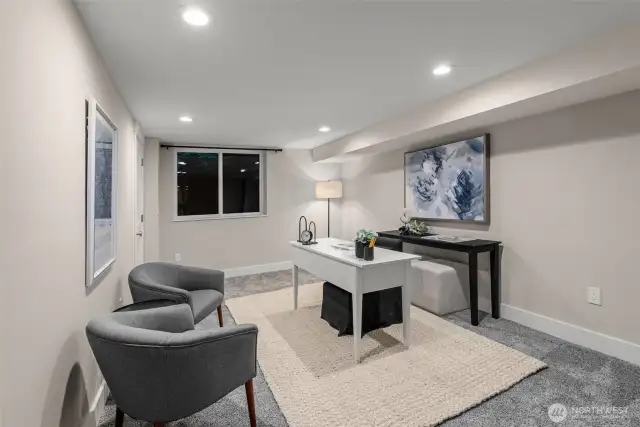 Secondary bedroom on the lower level.