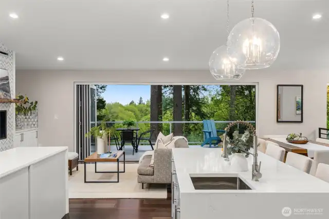 15ft. Panoramic Wall opens to your private deck.