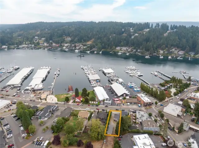 showing across the street, showing marina