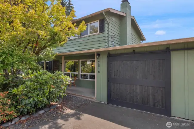 Front of home with private front shaded porch area