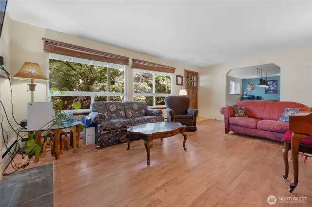 Looking back at front door from main living area