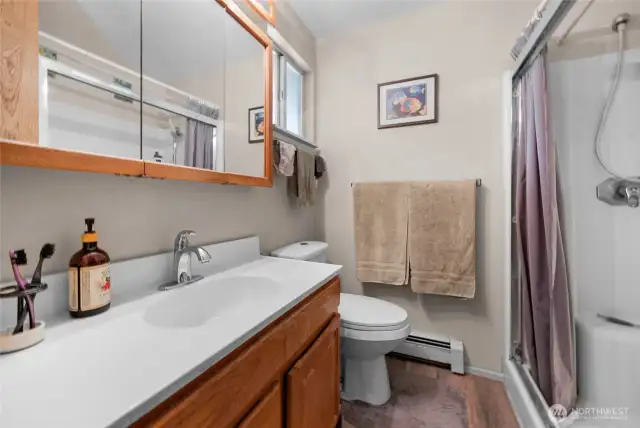 Attached .75 bathroom w/primary bedroom
