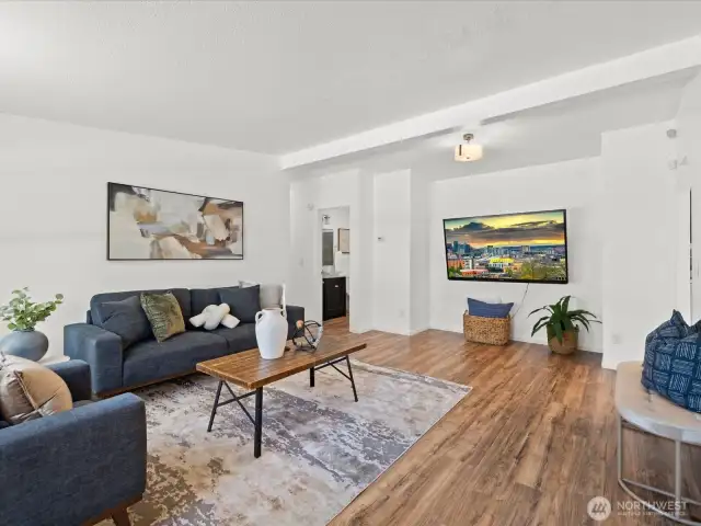 Living room with LVP floors