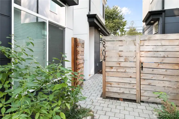 Gated entry from courtyard off Sullivan Street