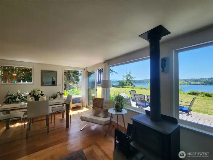 Main house living and dining room.