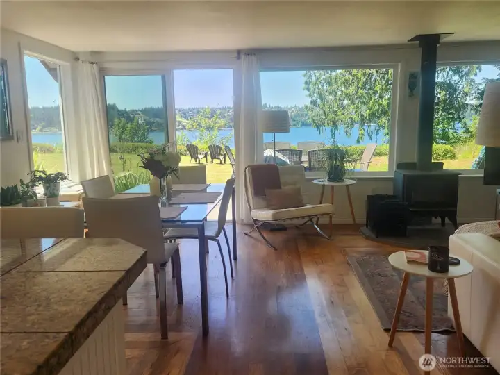 Main house kitchen and living room