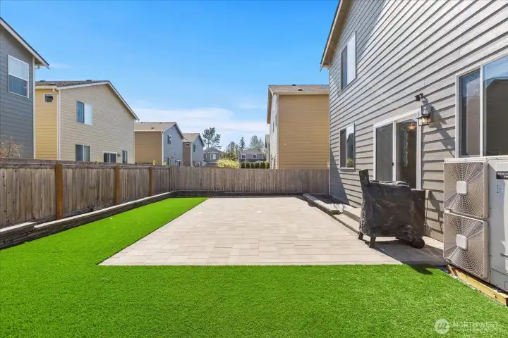 $17,000 in upgrades! Premium artificial turf and large stone patio in the fully fenced backyard.