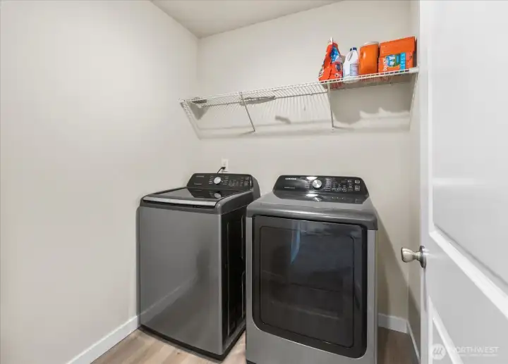 Laundry Room conveniently located upstairs.