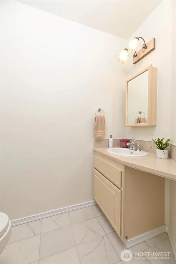 Half bath on the main floor.
