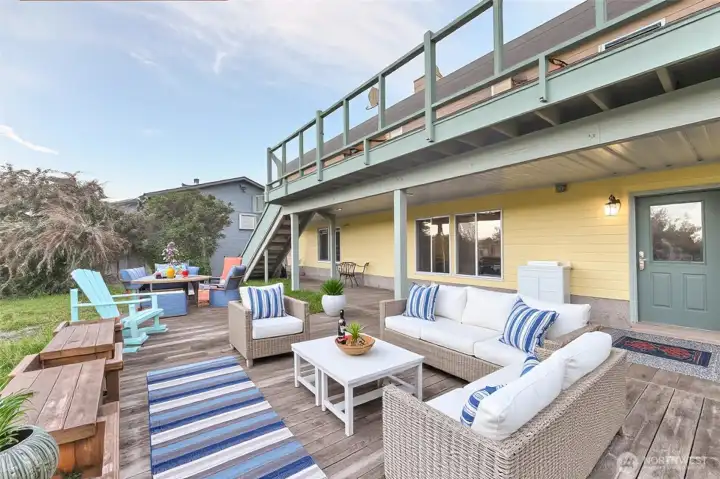 Backyard patio and deck *Virtually Enhanced*