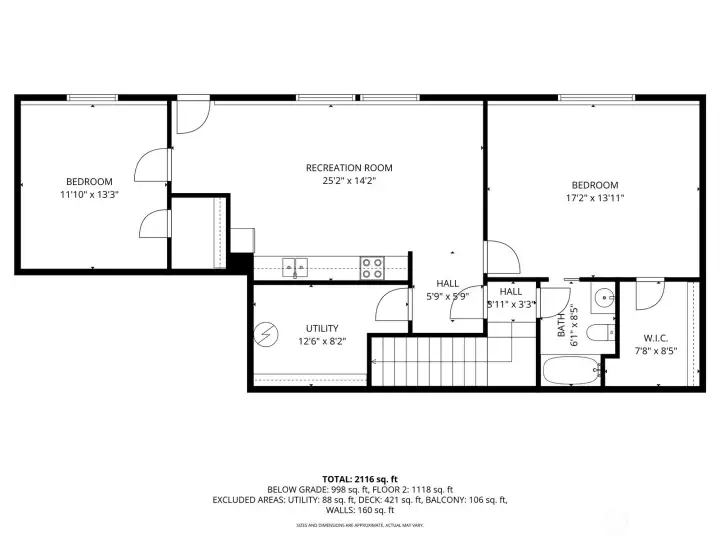Lower level floor plan