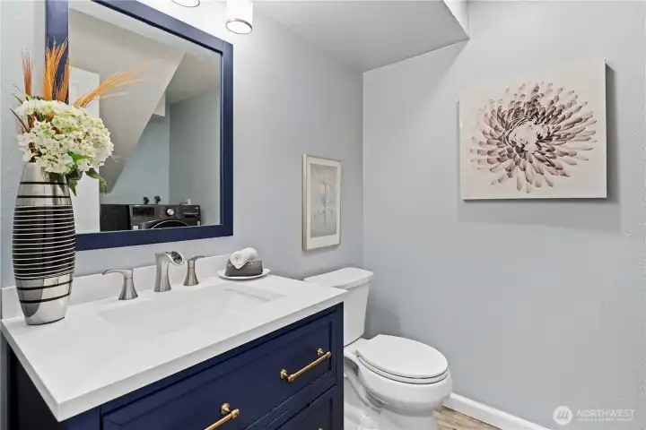 1/4 bath in lower level