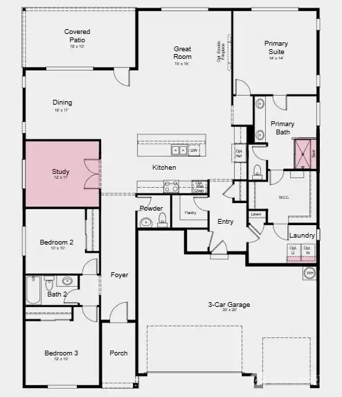 Additional Highlights Include: Gourmet kitchen, fireplace at great room, deluxe shower at primary bath, study in place of flex, upper cabinets at laundry, and upgraded front door.