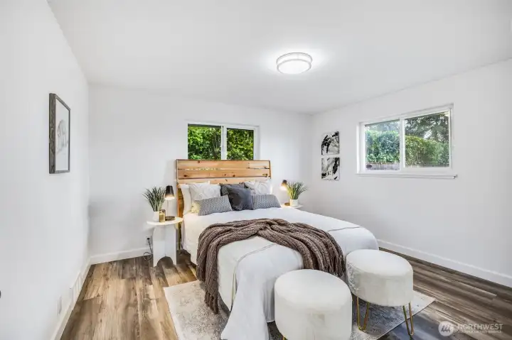 Fully updated, two-window bedroom!