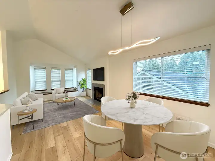 Light-filled living room (virtually staged)