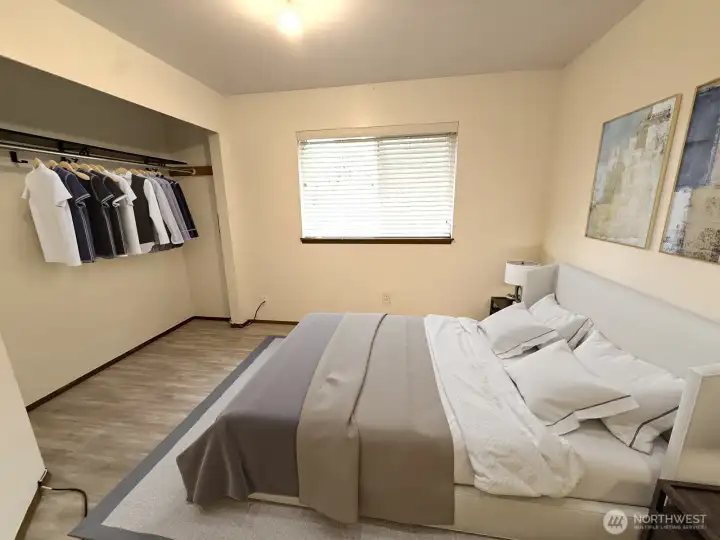 Staged bedroom