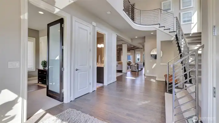 • Spacious and Modern – open with high ceilings, built-ins, ample windows, and natural light.  • Custom Linen Window Treatments  • High-end (e.g. Hans Grohe) faucets  • Several rooms equipped with automated lighting and/or Philips Hue lighting