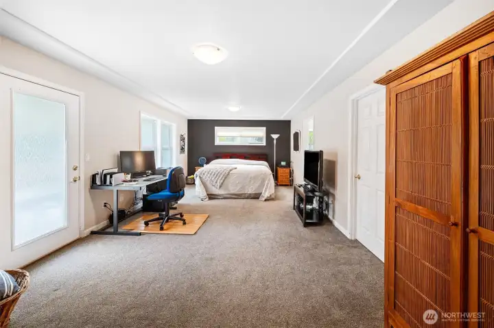 Primary with walk-in closet and easy access  to the deck