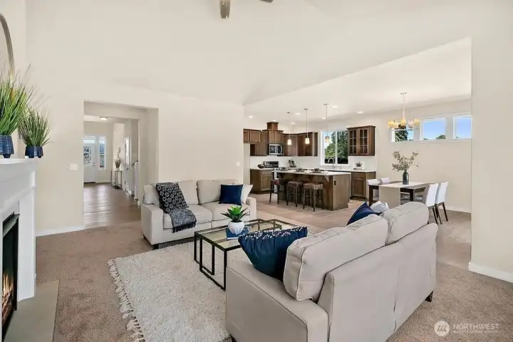 Entertainment space with a timeless great room layout.