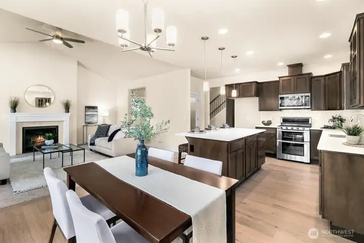 Graphite maple shaker soft close cabinetry.