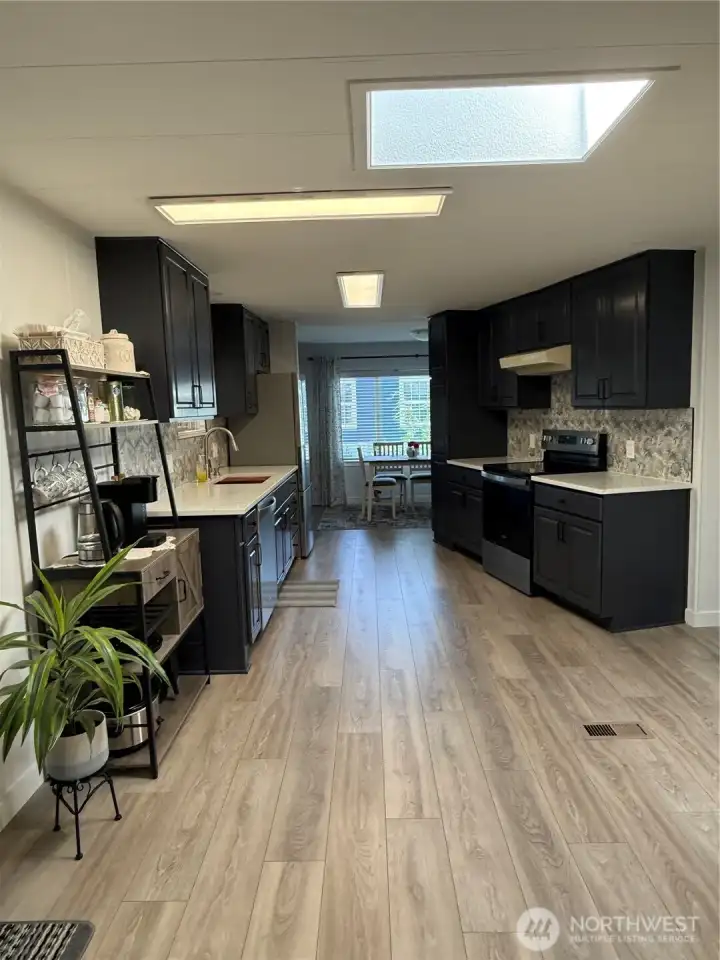 Long shot of kitchen