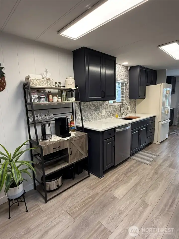 Coffee bar in kitchen