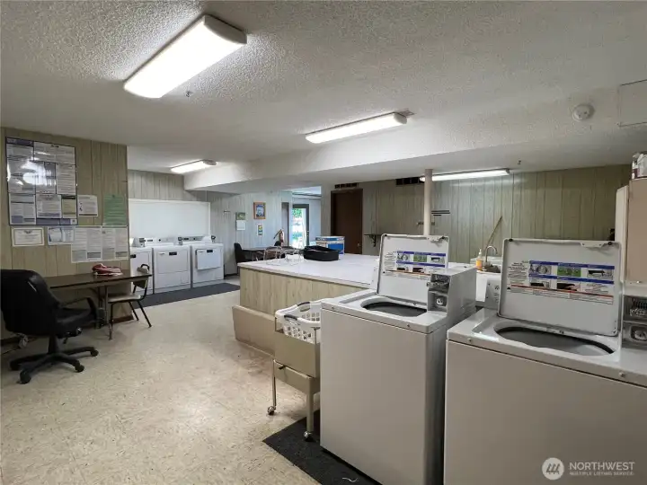 Laundry room next to exercise room