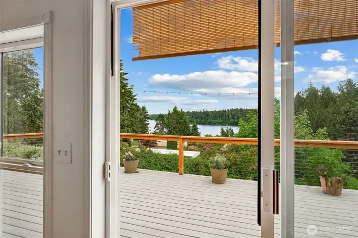 Peak a boo view of the water from the living room.