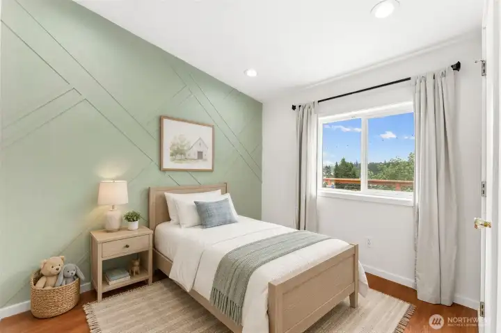 Second bedroom with virtual staging.