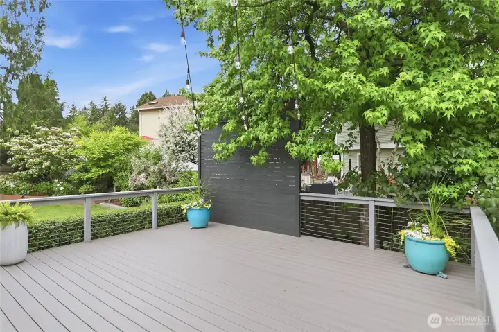 The Spacious Private Deck provides Access to the Private Fenced Backyard and is Accessed from the Dining Area. It is Plumbed for a Future BBQ and Fire Table. A Great Place to Relax and Enjoy time with Family and Friends.