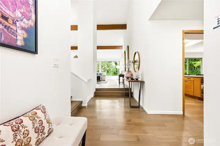 Entryway Leading to Vaulted Living Area