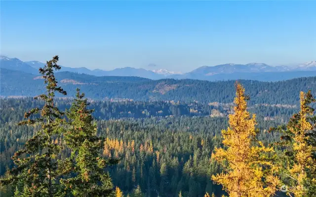 Snow capped mountain views to the north