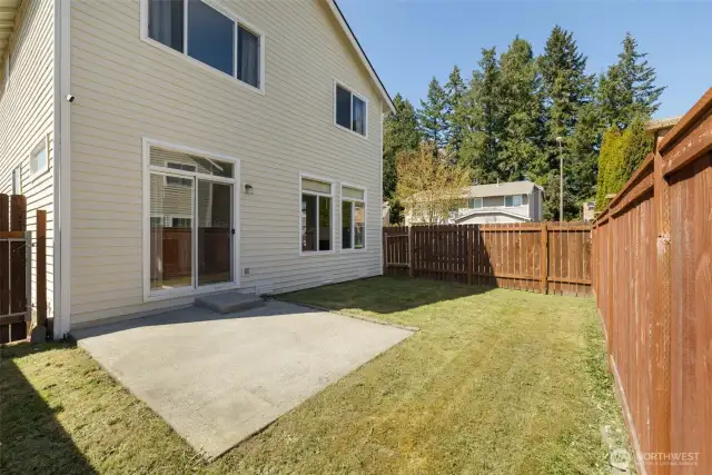 Back yard and patio