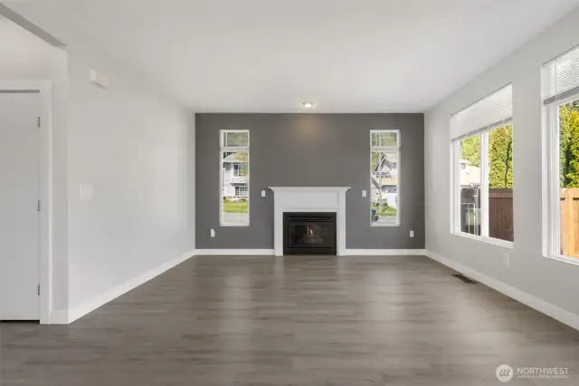 Living room with gas fireplace
