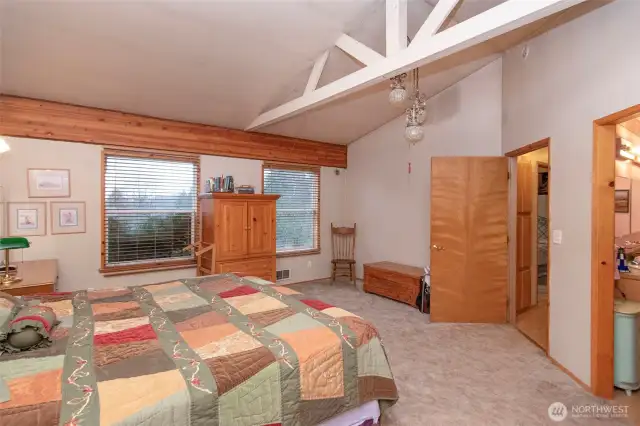 Primary, notice the vaulted ceilings