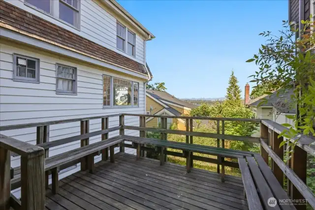 View Deck Off Carport With Yard Below