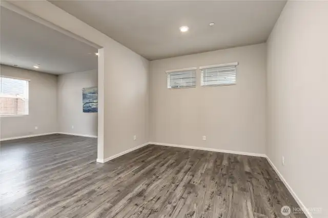 Dining room or flex space next to the living room