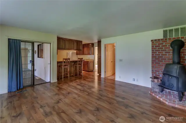 Family room, slider to enclosed patio.
