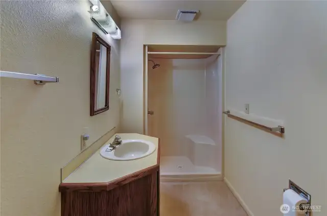 Upstairs hall bath.
