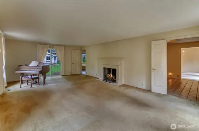 Living room. Slider in back leads to private patio.