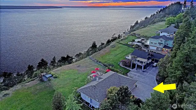 Prime West-Side Camano Waterfront Home on 5 Acres with BEACH TRAM~