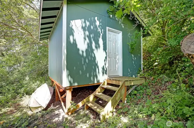 Beach has Community Shared Shed for Beach Toys and Equipment~