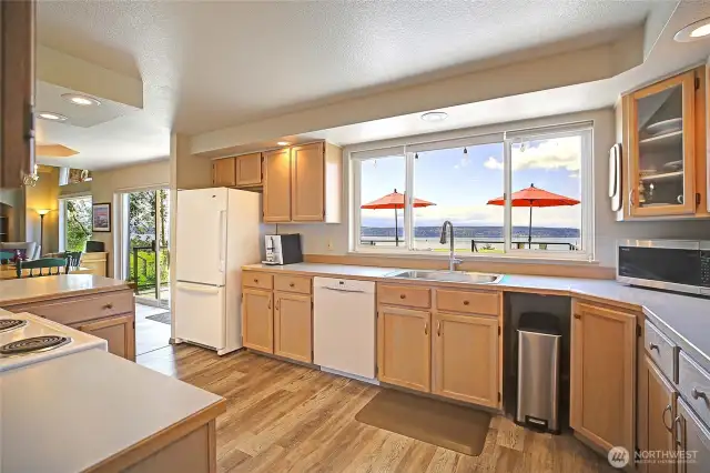 View Kitchen w/ Plank Flooring~