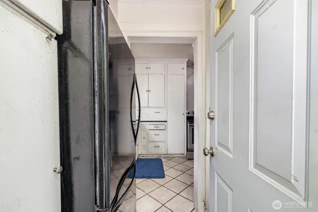 Kitchen is located upstairs.