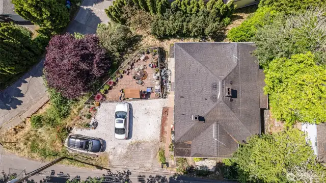 Nice aerial view showcases the home's full layout and surrounding landscape.