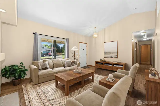 Cathedral Ceilings in Living Room